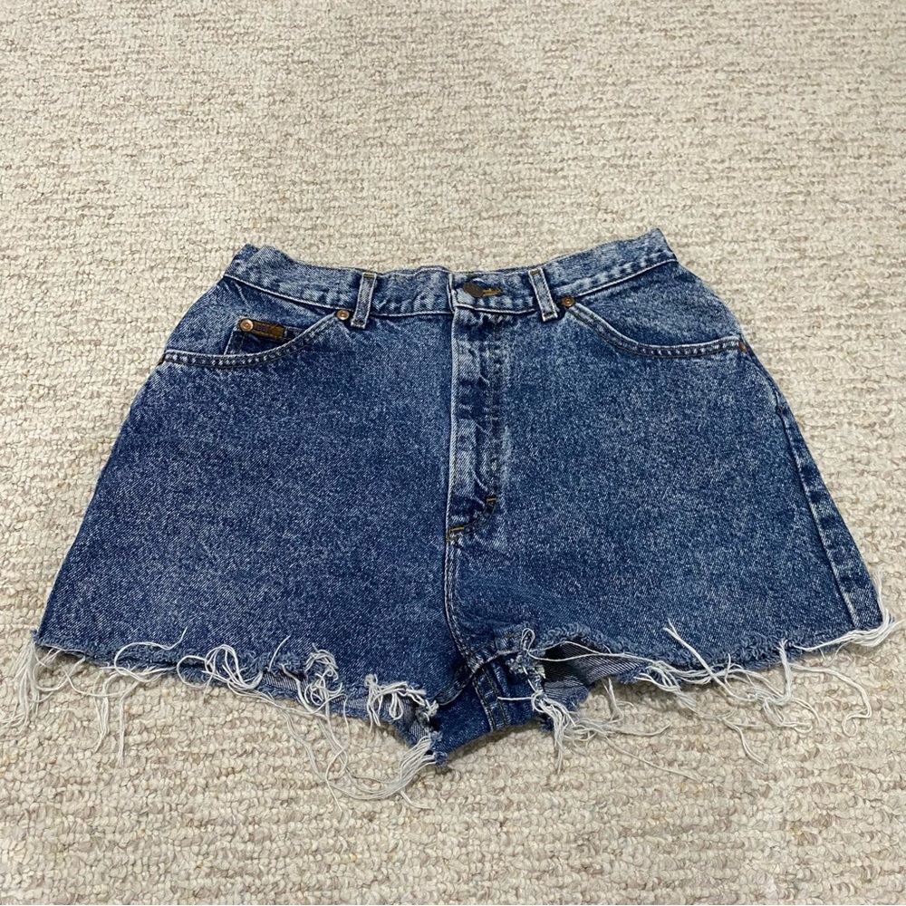 Lee Vintage 90s Classic Blue Faded Wash Casual Y2k High Waisted Jean Shorts